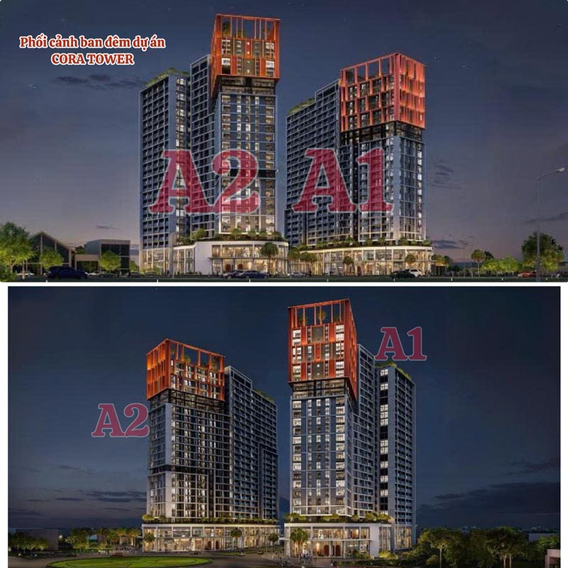 Tổng quan căn hộ Cora tower hoà xuân