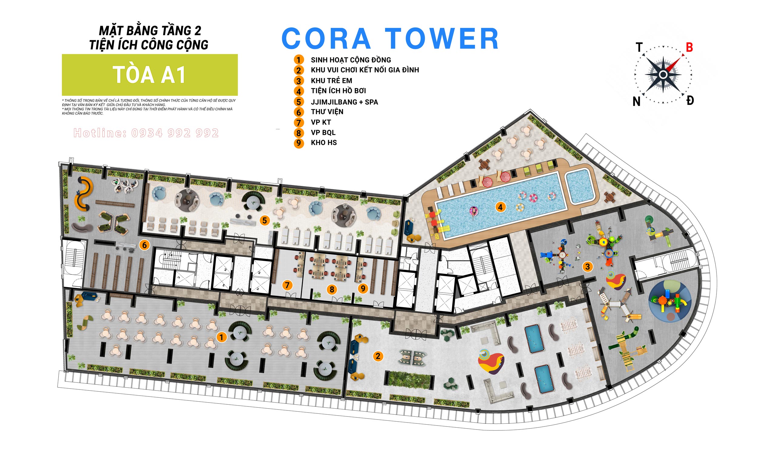 Lộ diện phối cảnh mới Layout diện tích Cora 