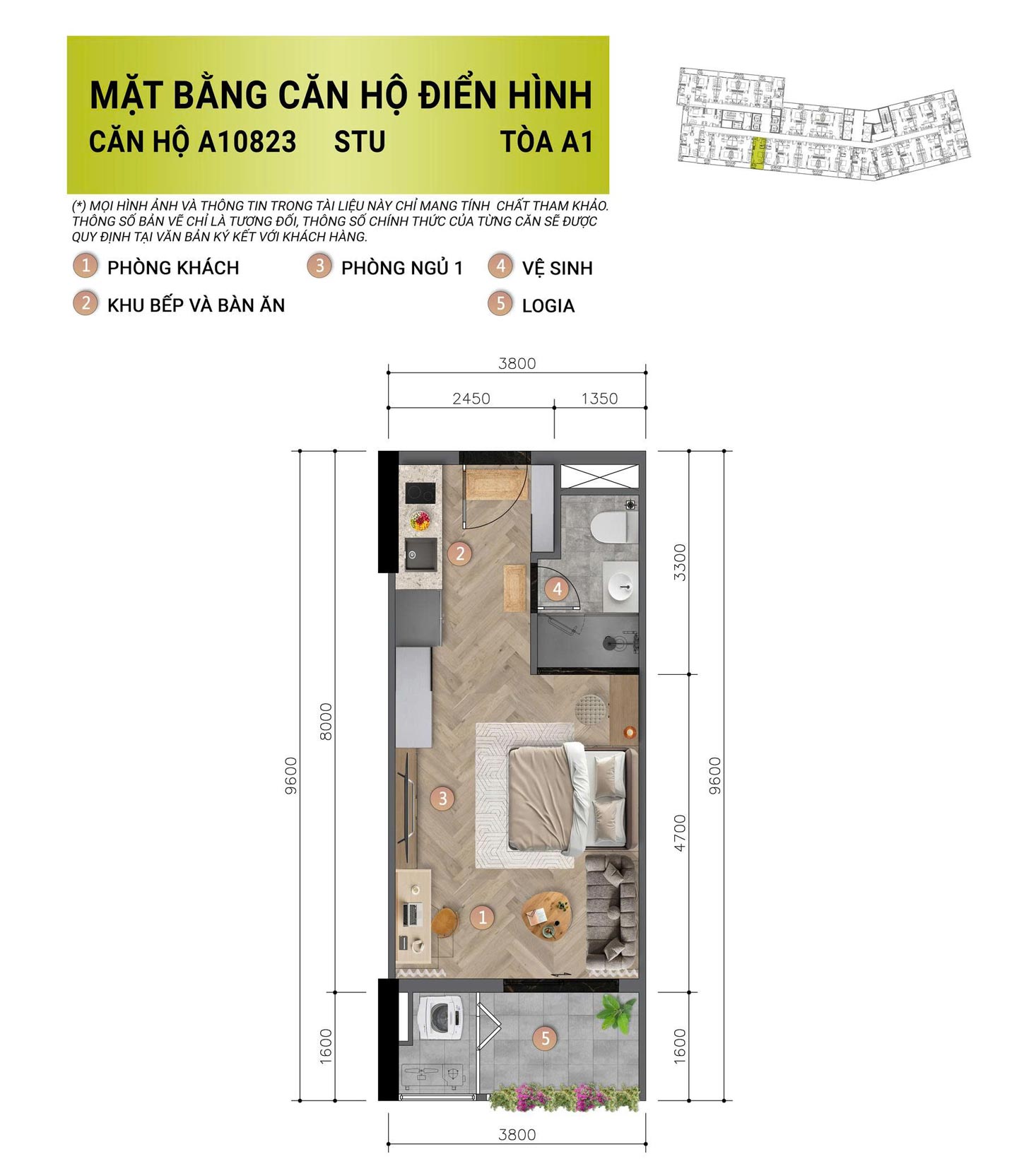 Lộ diện phối cảnh mới Layout diện tích Cora 